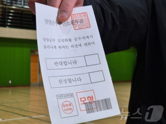 양양군수 주민소환 투표