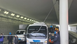 제주공항 인근 지하차도 전선 늘어져 차량 통행 차질
