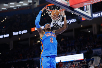 NBA 길저스 알렉산더, 시즌 4번째 50점 이상…OKC, 50승 도달