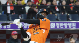 힘찬 스윙하는 한화 플로리얼