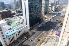 여유로운 주말 맞은 태평로 일대