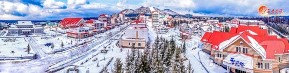 北 삼지연시 청봉거리 전경