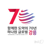하나된 글로벌 강릉 시 승격 70주년 기념 엠블럼 공개