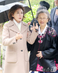 조혜자 여사와 이화장 둘러보는 나경원