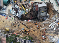 광명 신안산선 붕괴 현장…엿새째 실종자 구조 총력