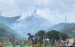 경주 산불 헬기 3대 투입