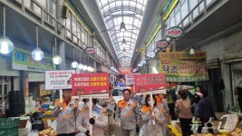 전통시장서 불나면?…광주 북부소방서, 말바우시장서 훈련
