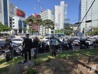 부산경찰, 서면교차로서 이륜차 광역단속…103건 적발