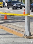 의정부 신곡동 초교 앞 사거리 지름 1.5m 도로꺼짐…1개 차로 통제