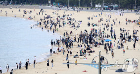 어린이날 북적이는 해운대