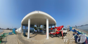 모습 드러낸 포항송도해수욕장 바다시청