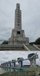 전남 영암 영산호준공기념탑과 영산강 하구둑