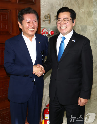 화기애애한 박찬대·정청래