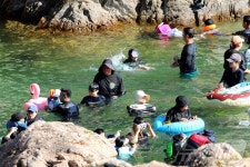 인제 백담계곡에 ‘풍덩’