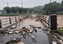 폭우에 주저앉은 세종 광암교 교통 통제