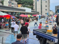 비 그치자 동해에 나들이객…도째비마을·어판장 등 북적