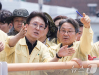 김민석 총리, 광주 호우 피해지역 현장 방문