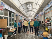 중기차관, 폭우 피해 합천 삼가시장 찾아 복구 지원 약속