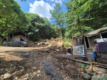 처참한 가평 캠핑장 산사태 현장