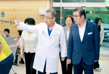 김동일 시장, 보령아산병원 응급실 의료진 격려