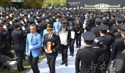 故 이재석 경사 영결식 운구 행렬