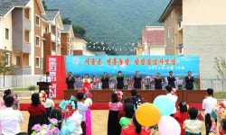 북한 시중군 영흥농장, 주택 입주 모임 진행