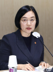 노조법 2·3조 개정 관련 중소기업계 간담회서 인사말 하는 한성숙 장관