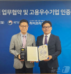 국가보훈부, (주)하이프라자에 제대군인 고용 우수 기업 인증서와 인증패 수여
