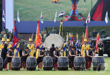 한국전통문화예술원 태극 웅장한 모듬북 공연
