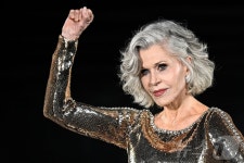 [포토] 反트럼프 표현의 자유 운동 나선 할리우드 원로배우 제인 폰다