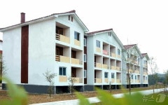 北 동림군 남삼농장에 들어선 새 주택들…농촌혁명의 새 시대