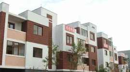 北 안주시 송학농장에 새 주택 건설…농촌혁명의 새시대