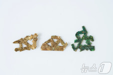 국가유산청, 경주 황남동 1호 목곽묘서 금동관 상부 발견