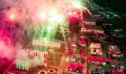 北 함흥시 룡신농장에 새집들이 경사…날로 부흥하는 사회주의농촌