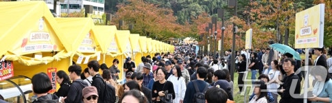 김천 김밥축제 대기 행렬