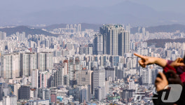 남산에서 바라본 아파트단지