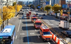 대전 서부소방서, 불조심 강조의 달 맞아 계백로서 소방차 퍼레이드
