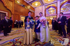 UAE 동포 만찬 간담회 참석한 이재명 대통령 부부