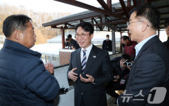 여주 구양리 마을 방문한 김민석 총리