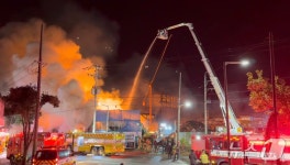 제주 토평공업단지 야적장 화재