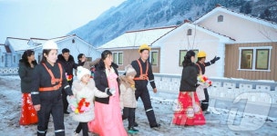 북한 자강도 장평농장에 문화주택 신축