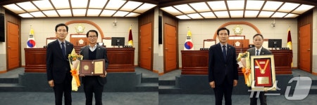 진안군의회 김명갑·손동규 의원, 지방의정봉사상 수상