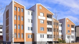 북한 숙천군에 들어선 새 문화주택들