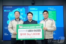 (주)삼양사 아산공장, 취약계층 지원을 위한 밀가루 후원