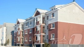 北 홍원군에 건설된 새 문화주택들 모습