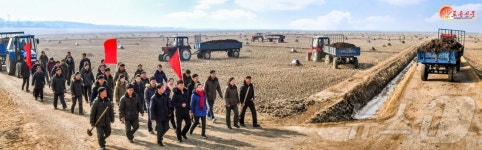 北 사리원시 미곡농장 농사 준비에 박차 선전