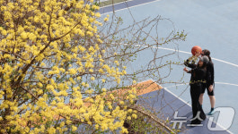 봄날씨 즐기며 농구