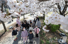 봄산책 나온 아이들