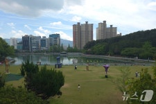 비 그친 뒤 찾아온 봄기운…창원 용지호수공원, 가족들로 활기