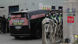 CU 진주물류센터 막아선 경찰